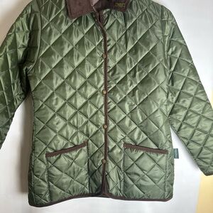 Oxford Quilted Jacket with Corduroy Collar